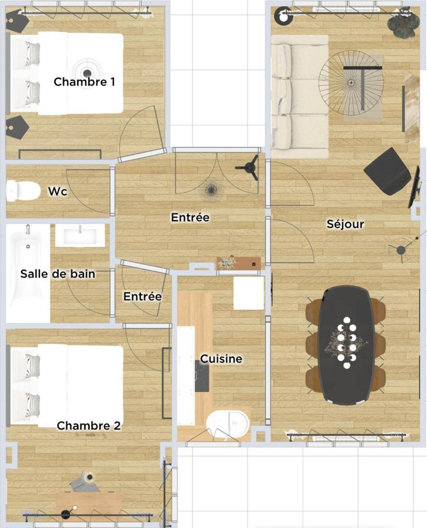 Charming Through-Apartment Renovated And Equipped! Марк-ен-Барой Екстериор снимка